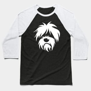 Shaggy Dog Silhouette Baseball T-Shirt